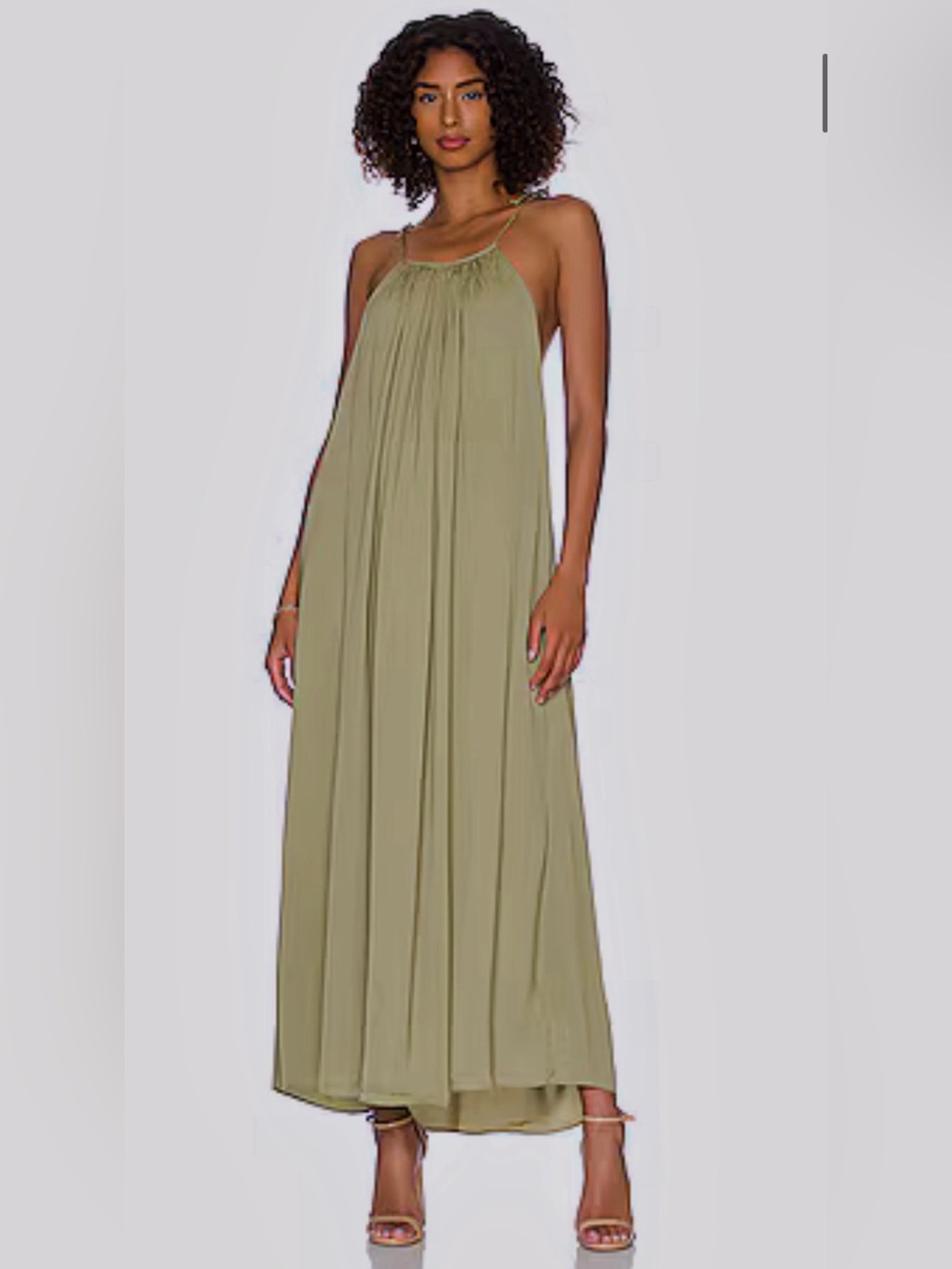 rag & bone Olive Green Halter Maxi Dress
